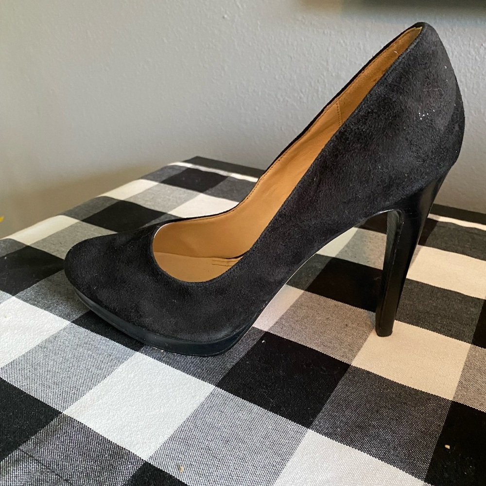 Cole Haan Black Suede High Heels - Picture 6 of 9